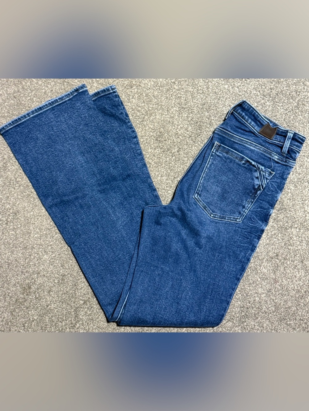 Buckle Black Women's Flare or Bootcut Jeans Fit No. 75 in Blue Denim
